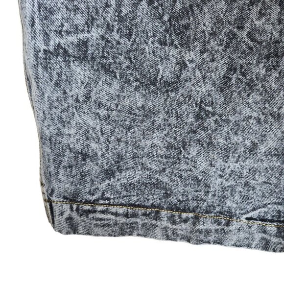 Vtg 80s Acid Wash Jean Denim Maxi Skirt Western W27" Straight Ultra High Waist - Picture 13 of 14